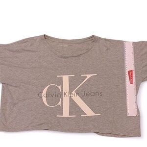 Calvin Klein Gray Crop Top T